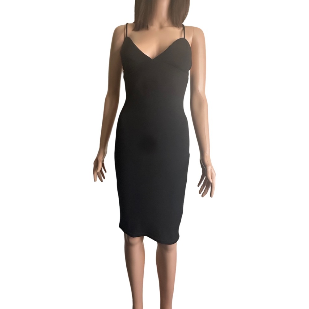 Elegant Black Spaghetti Strap Dress